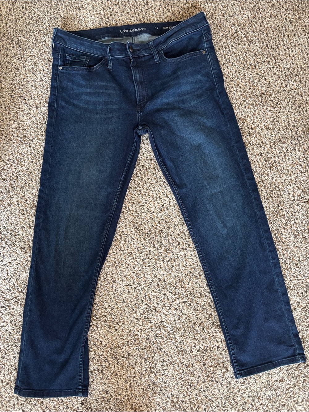 Calvin Klein Jeans Men’s Slim Straight Dark Blue Denim